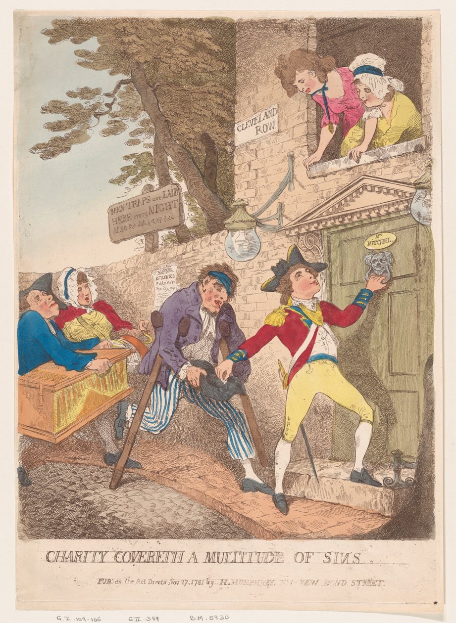 Välgörenhet täcker en mängd synder, 27 november 1781, 27 november 1781. av Thomas Rowlandson