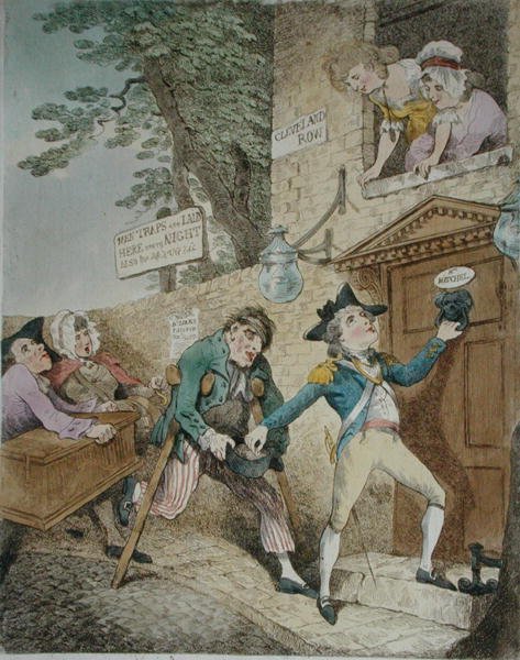 Charity Covereth a Multitude of Sins, utgiven av Hannah Humphrey 1781 (handkolorerad etsning) av Thomas Rowlandson