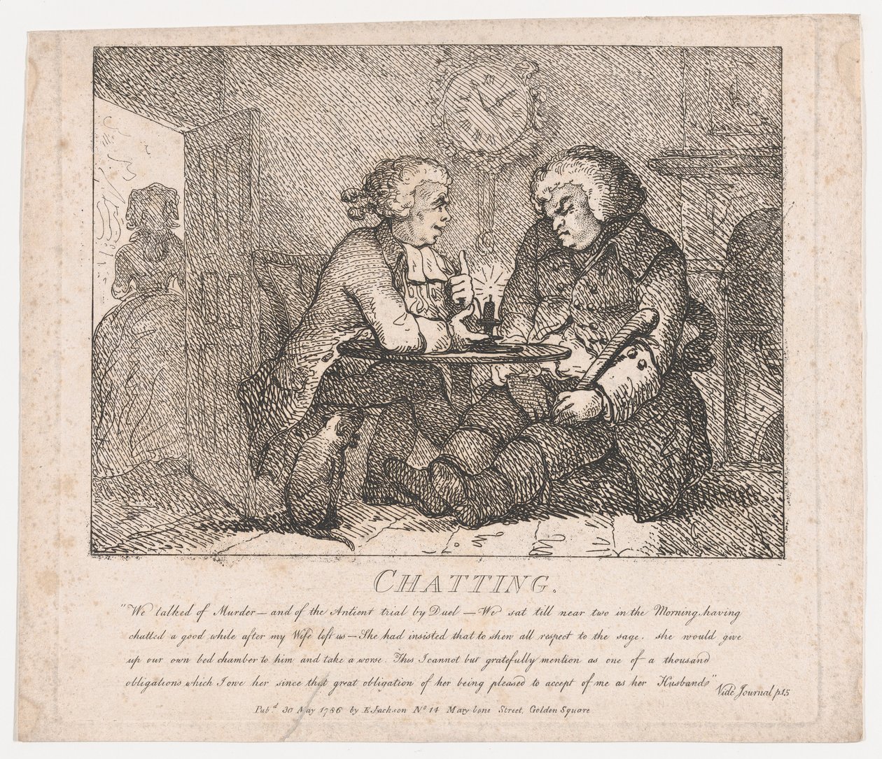 Chattande pittoreska skönheter i Boswell, Part the First, 30 maj 1786., 30 maj 1786. av Thomas Rowlandson