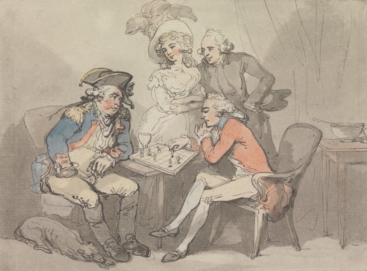 Schackmatt av Thomas Rowlandson