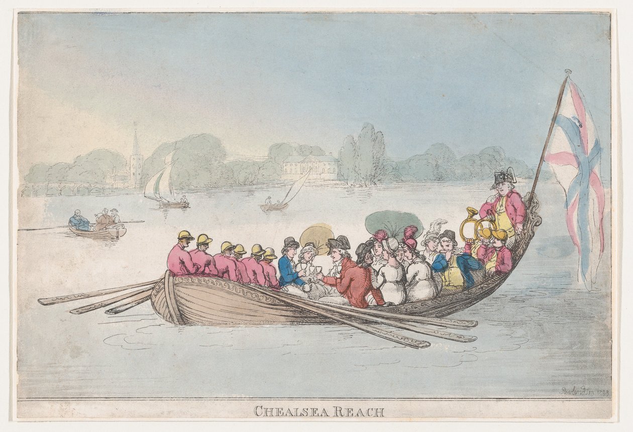 Chelsea Reach, 1799, 1799. av Thomas Rowlandson