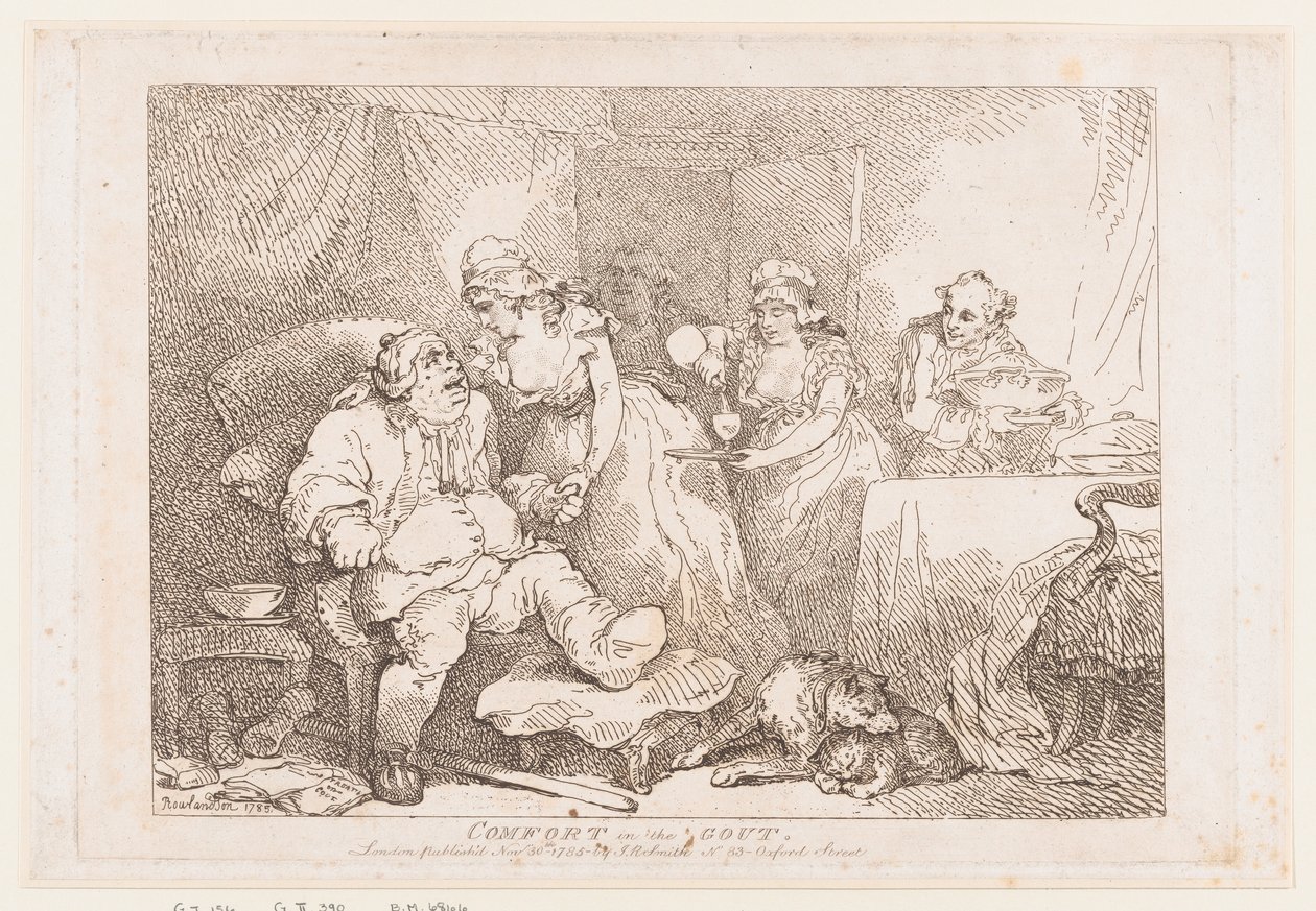 Lättnad vid gikt av Thomas Rowlandson