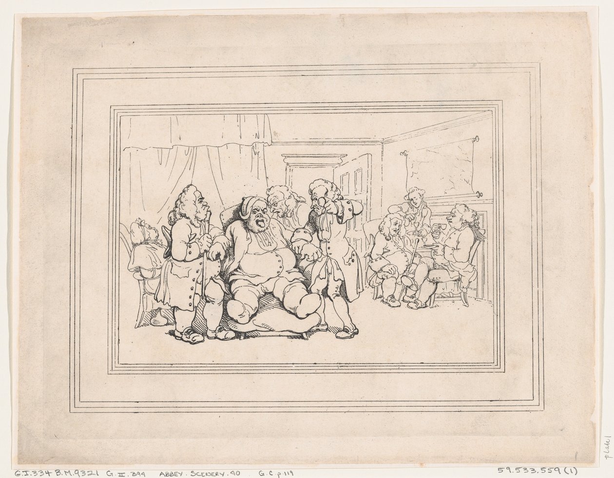 Comforts of Bath, tavla 1, 6 januari 1798., 6 januari 1798. av Thomas Rowlandson