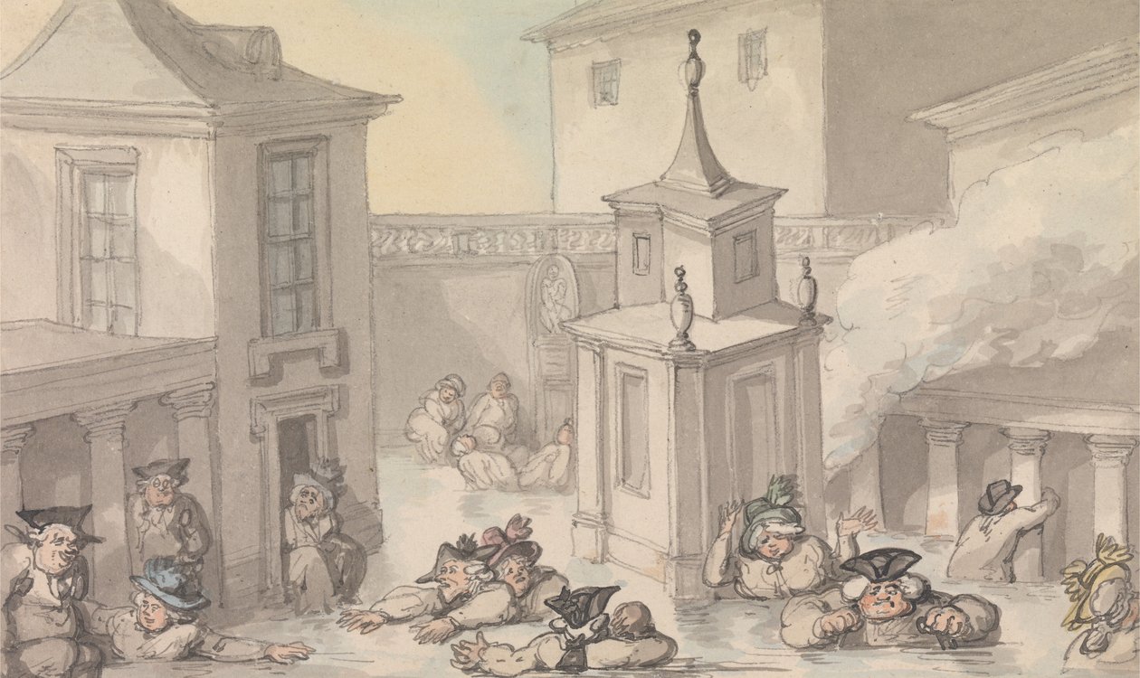 Baths bekvämligheter: Bath av Thomas Rowlandson