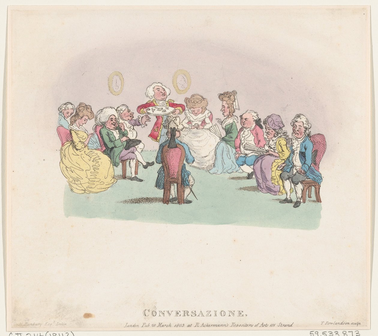 Samtal, 20 mars 1803, 20 mars 1803. av Thomas Rowlandson