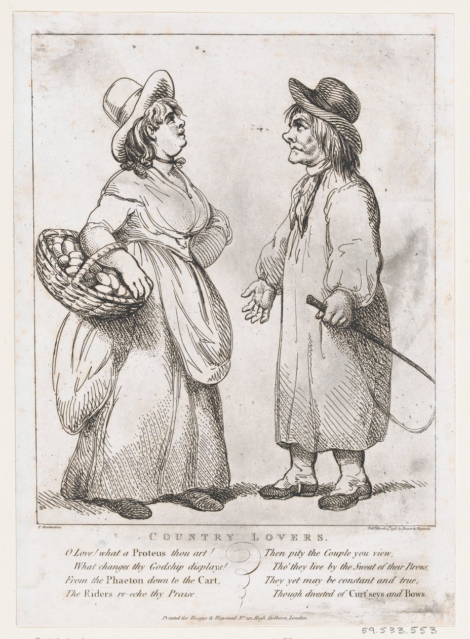 Country Lovers, 15 mars 1798., 15 mars 1798. av Thomas Rowlandson