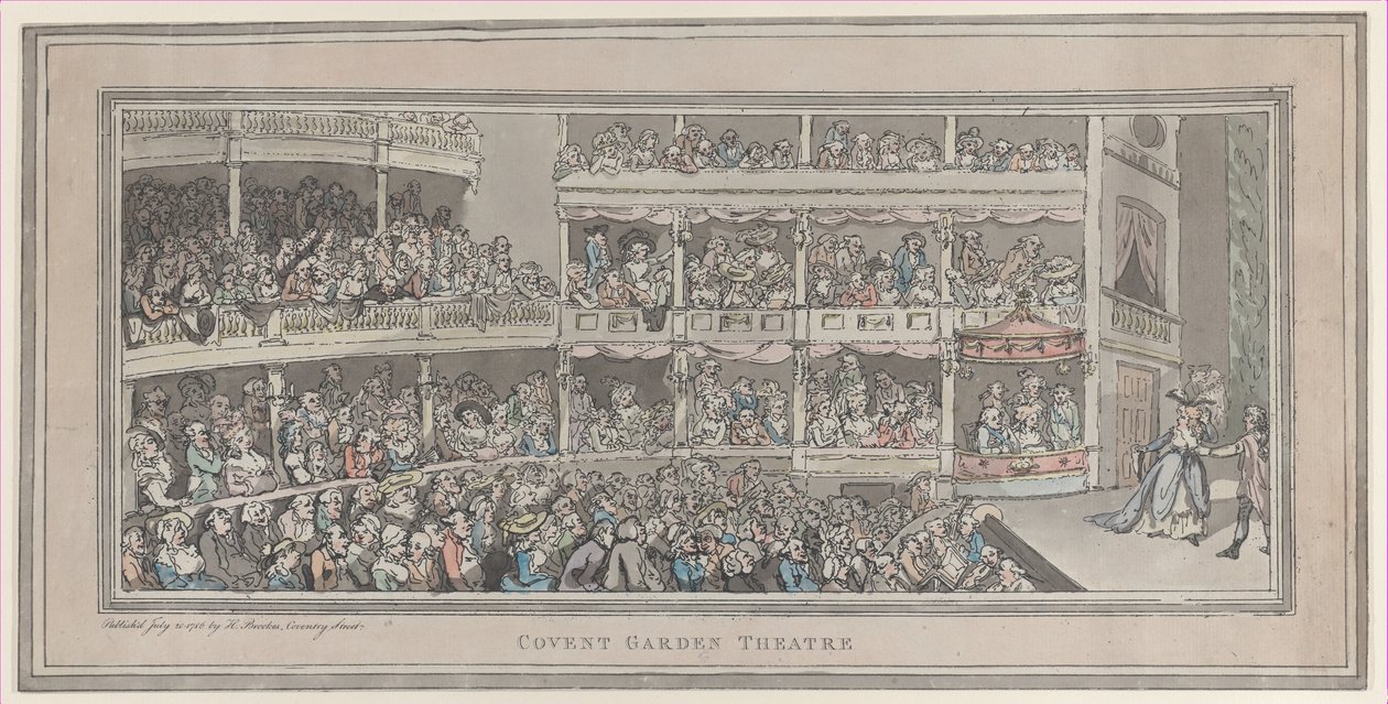 Covent Garden Theatre, 20 juli 1786, 20 juli 1786. av Thomas Rowlandson