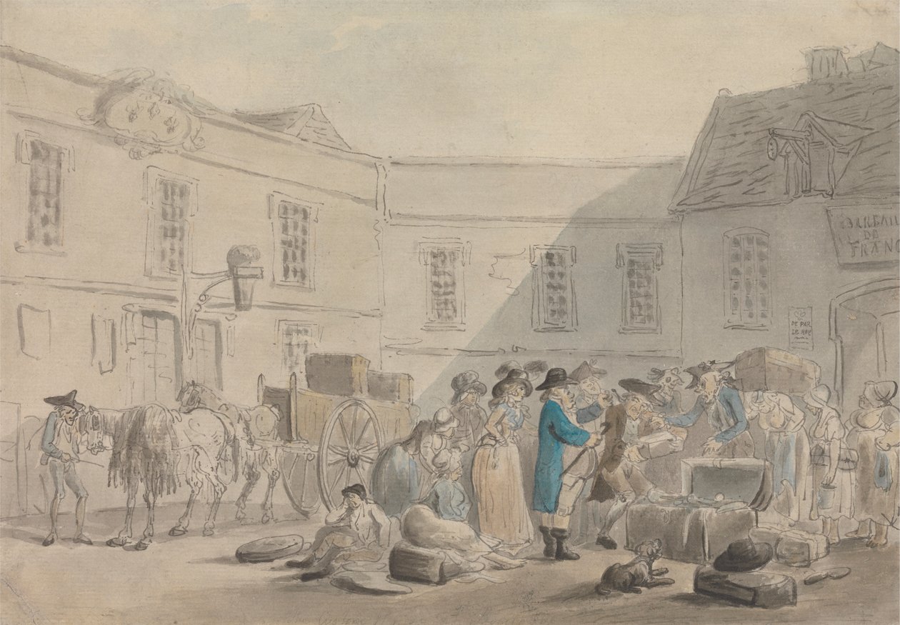 Tullhuset i Boulogne av Thomas Rowlandson