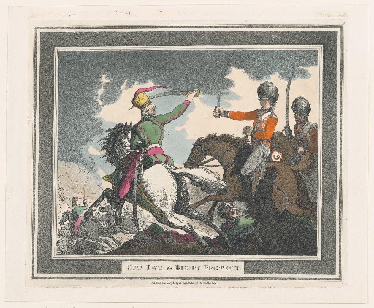Cut Two & Right Protect, 1 september 1798., 1 september 1798. av Thomas Rowlandson