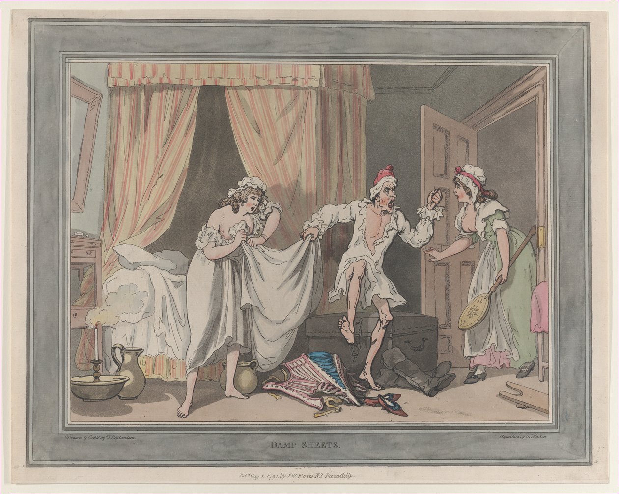 Fuktiga lakan, 1 augusti 1791., 1 augusti 1791 av Thomas Rowlandson