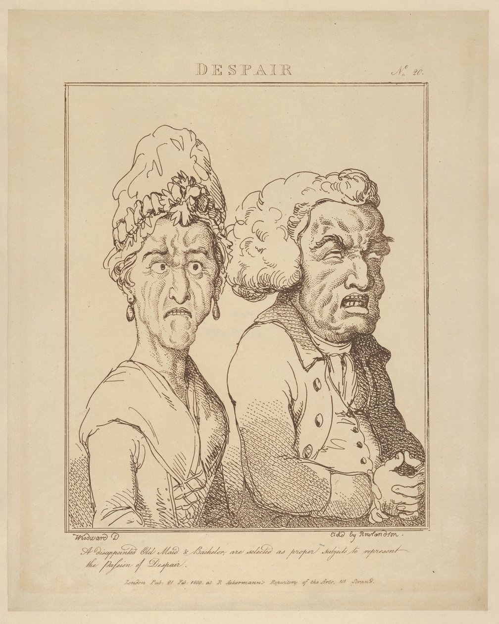Förtvivlan, 21 februari 1800, 21 februari 1800. av Thomas Rowlandson