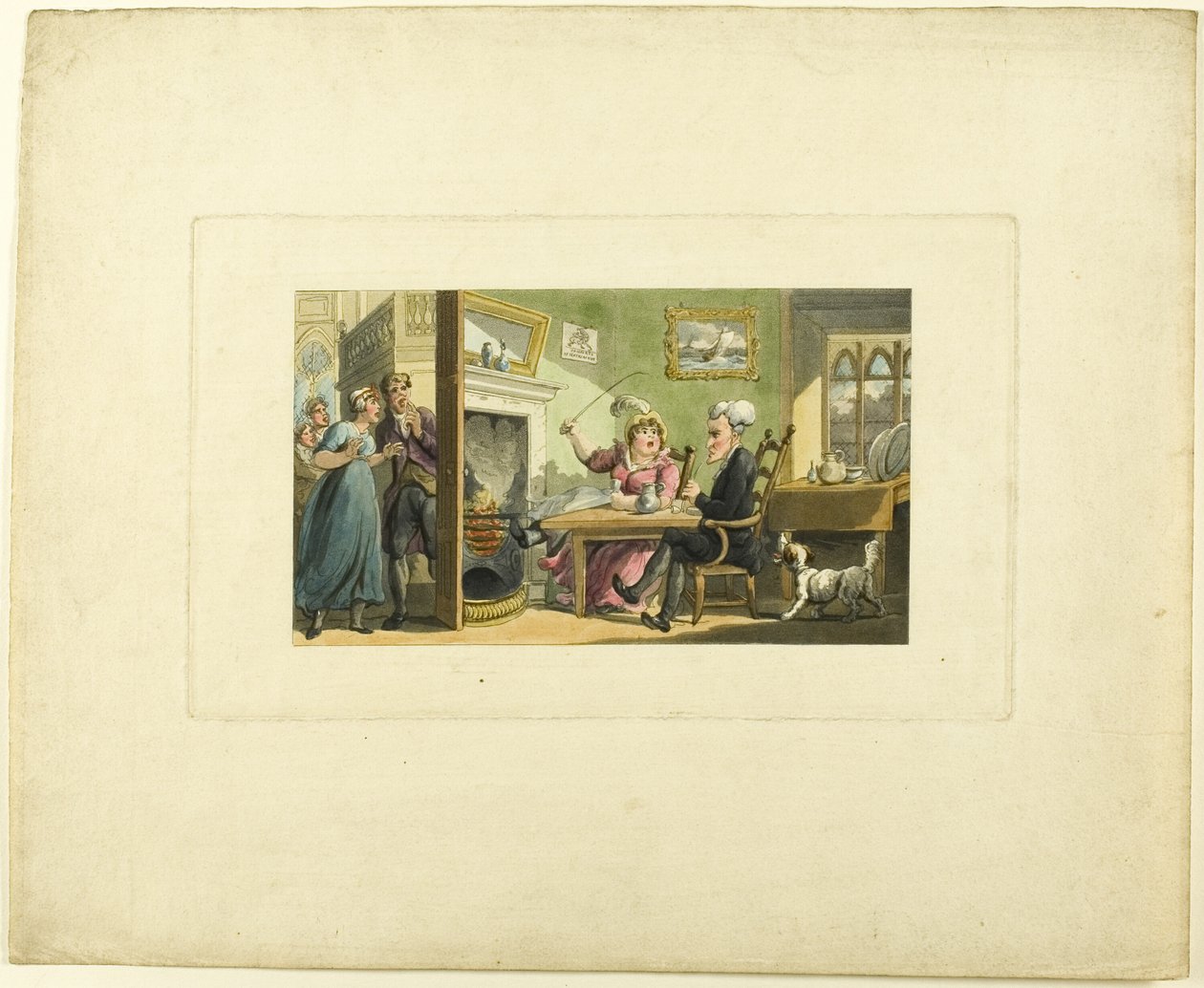 Doctor Syntax Returned from His Tour, från The Tour of Doctor Syntax av Thomas Rowlandson