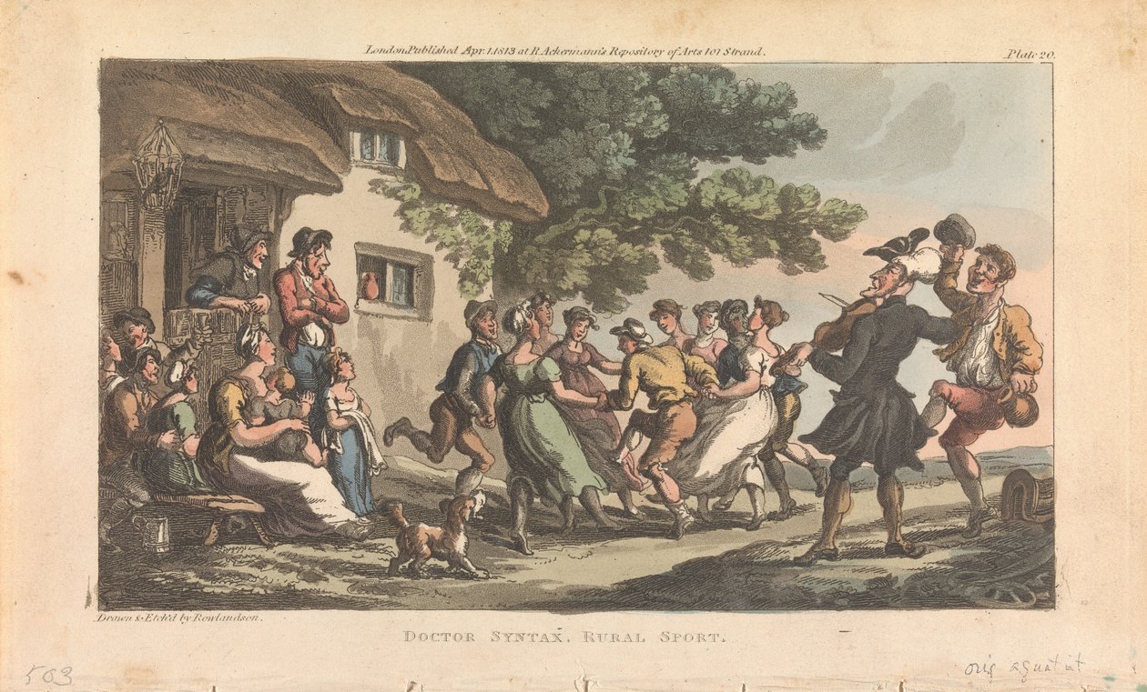 Doktor Syntax, Landsbygdsidrott, ur *Doktor Syntax resa i jakt på det pittoreska* av Thomas Rowlandson