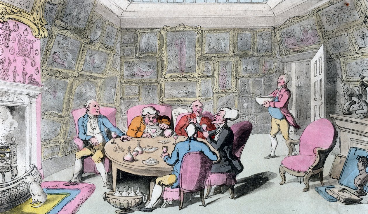 Doctor Syntax with My Lord, tidigt 1800-tal. av Thomas Rowlandson