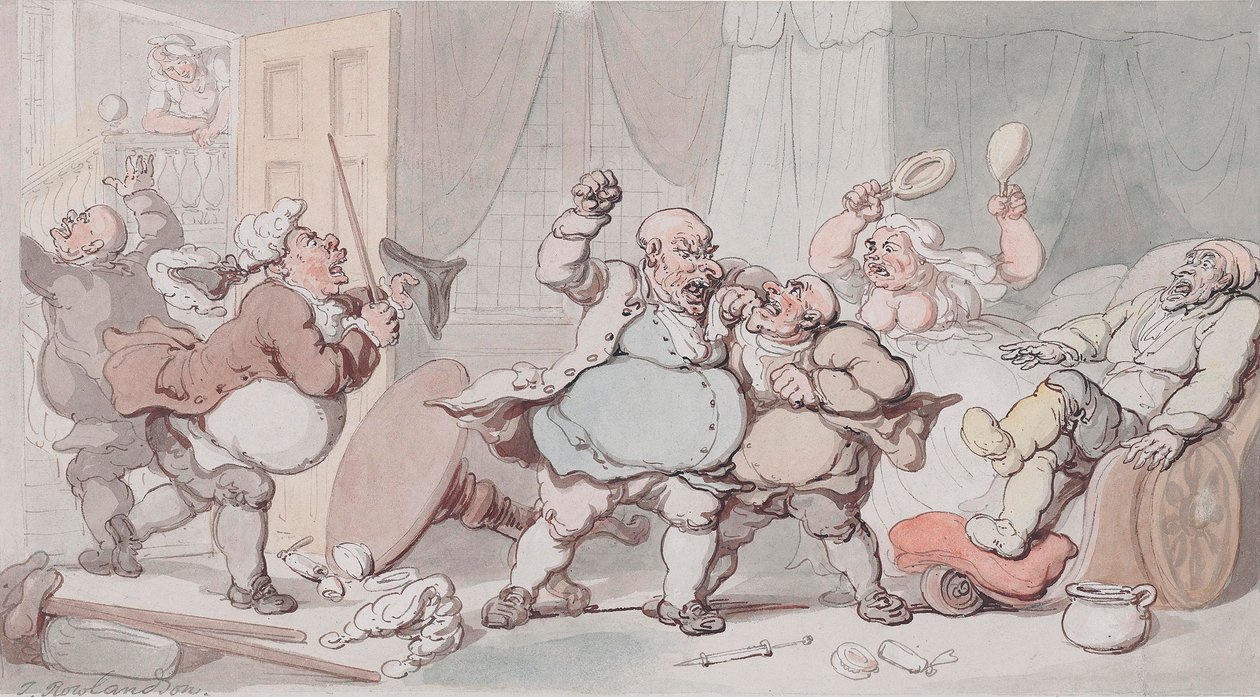 Läkare skiljer sig åt av Thomas Rowlandson