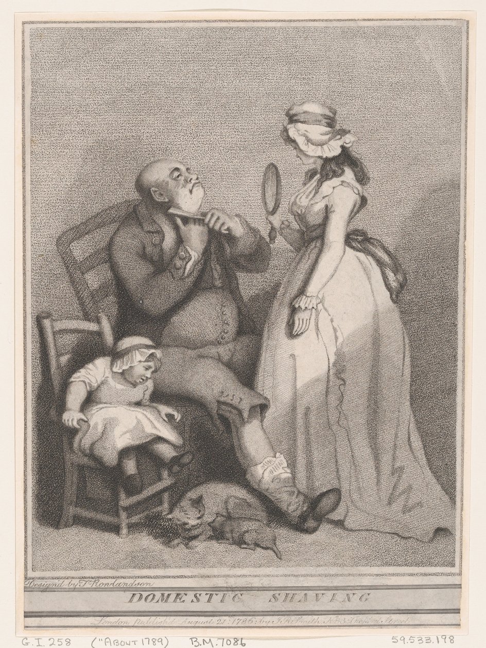 Rakning i hemmet av Thomas Rowlandson