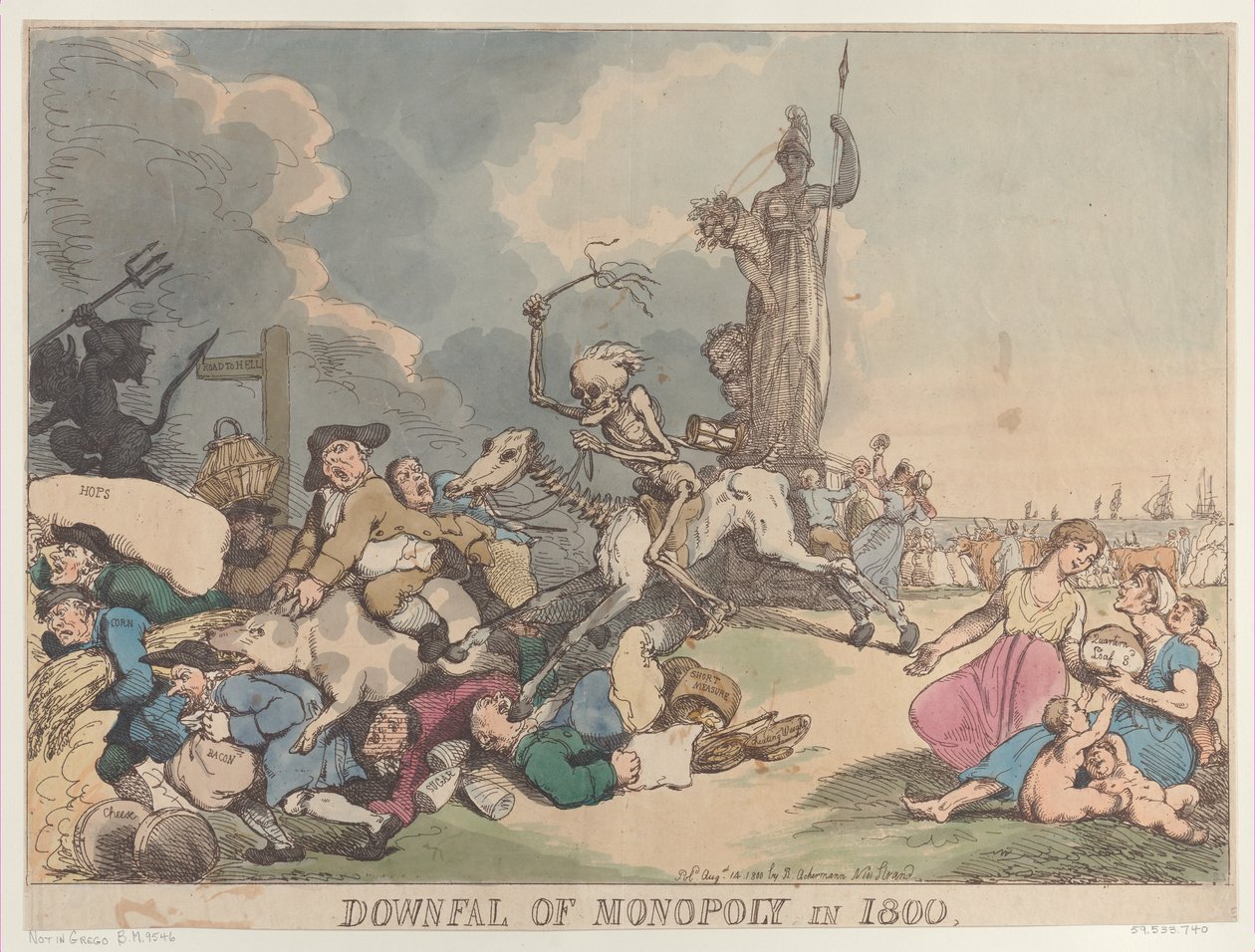 Monopolets fall 1800, 14 augusti 1800, 14 augusti 1800. av Thomas Rowlandson