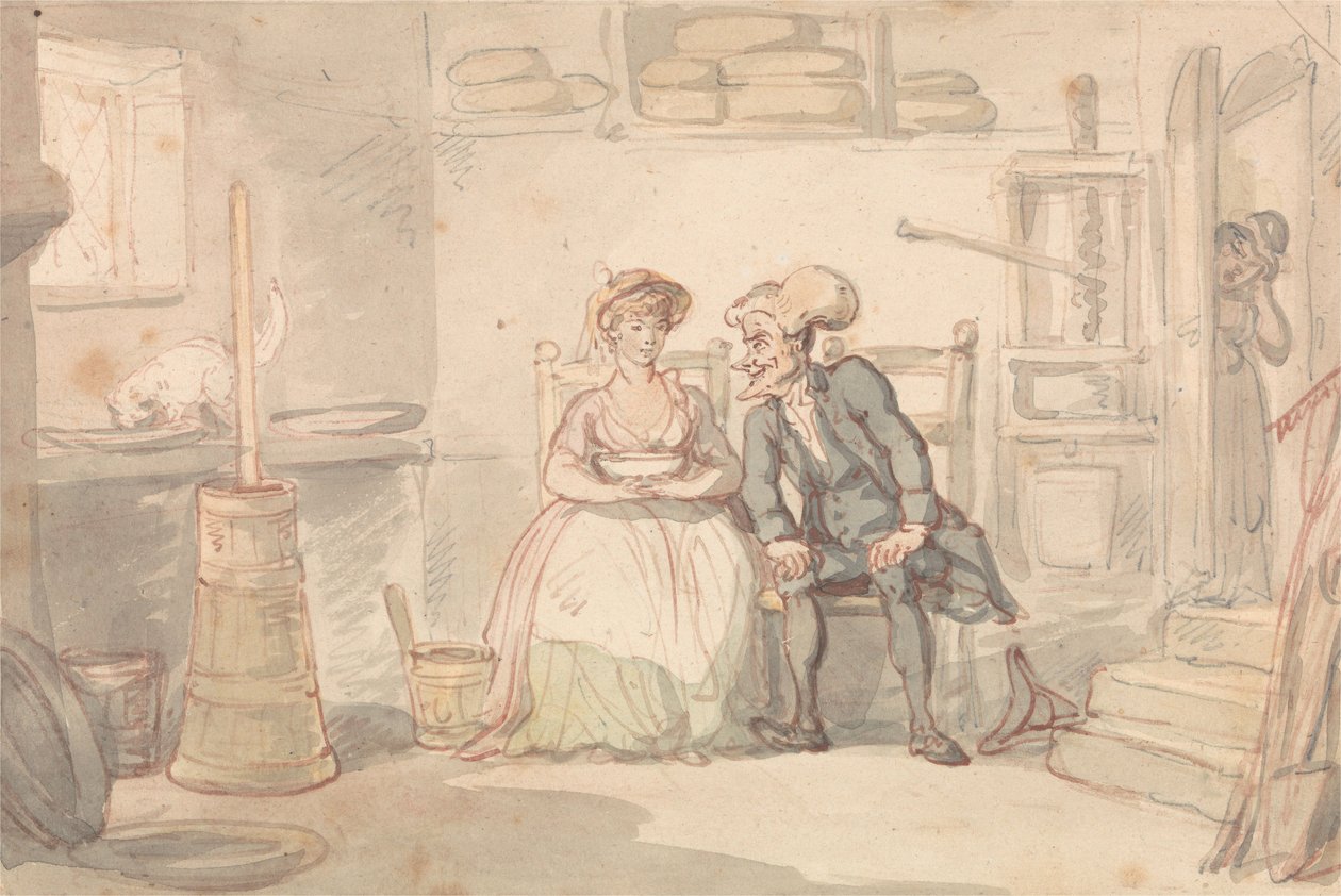 Dr Syntax  Mjölkflickan av Thomas Rowlandson
