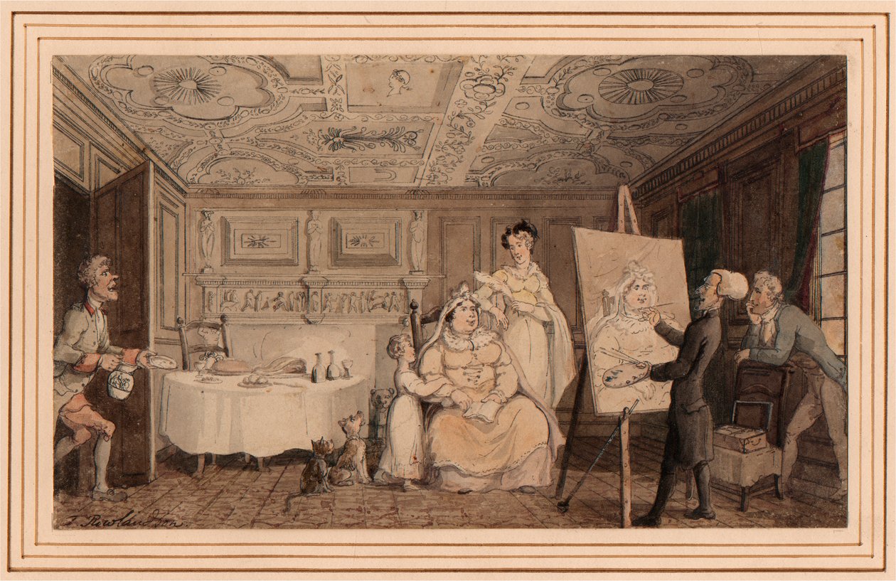 Dr. Syntax Måla ett porträtt av Thomas Rowlandson