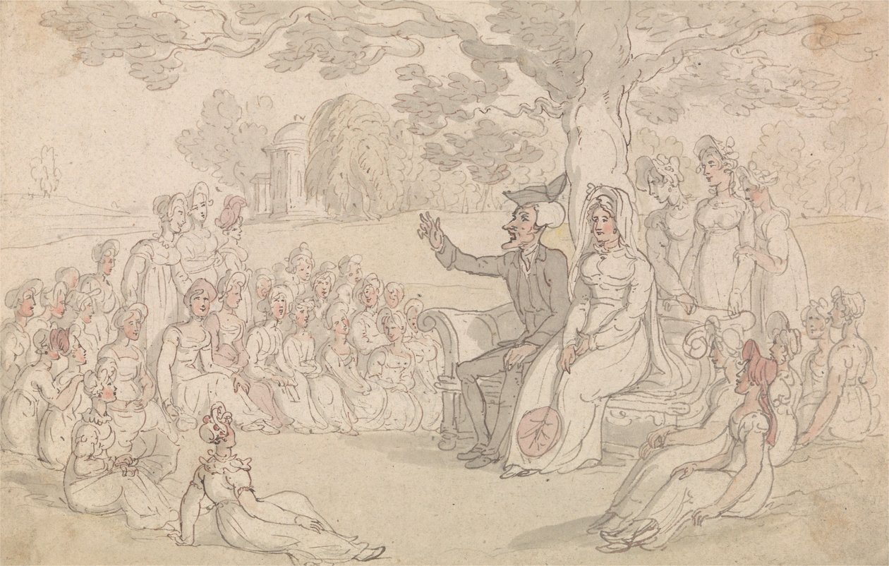 Dr Syntax besöker en internatskola för unga damer av Thomas Rowlandson