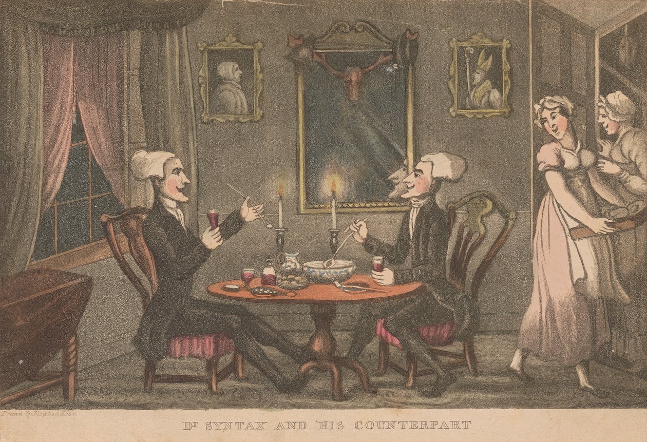 Dr. Syntax och hans motsvarighet av Thomas Rowlandson