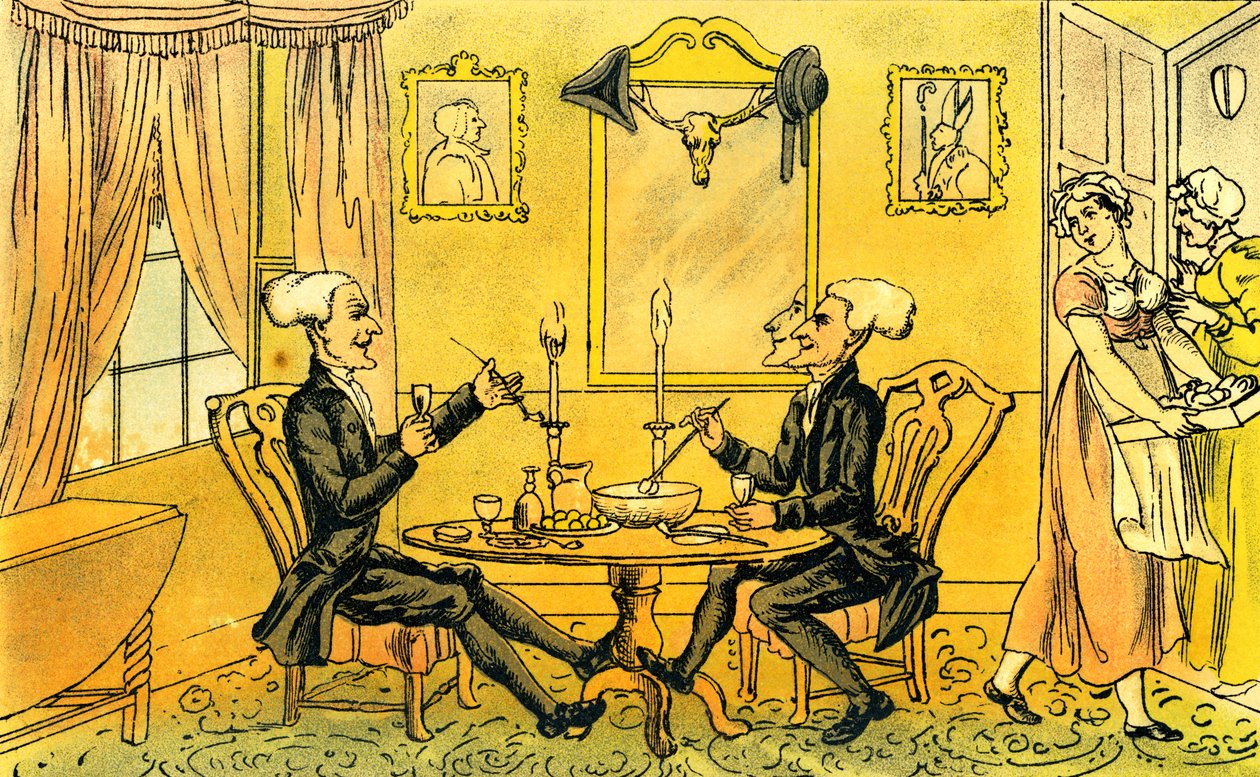 "Dr Syntax och hans motsvarighet" av Thomas Rowlandson