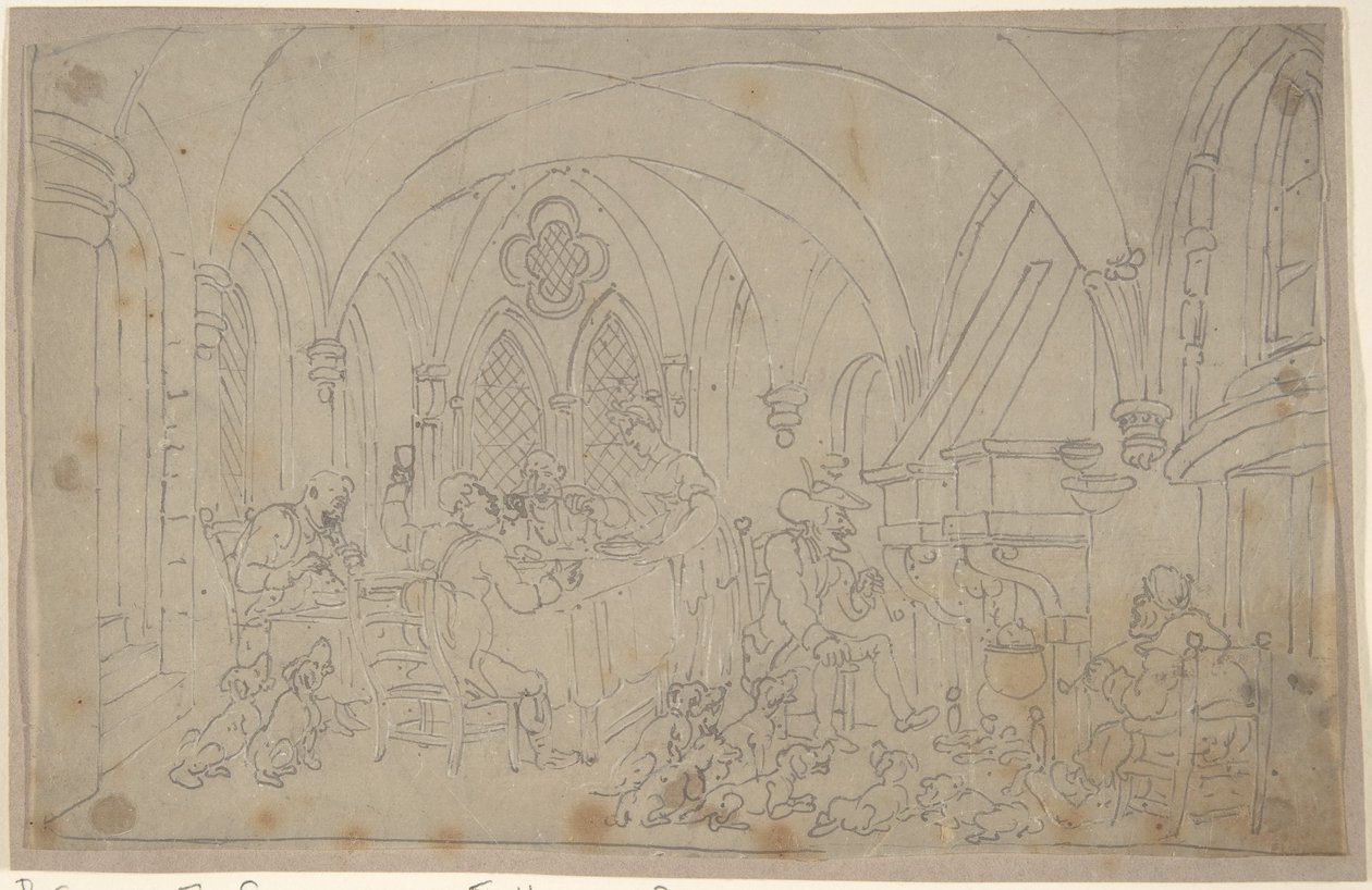 Dr. Syntax och de pensionerade rävjägarna av Thomas Rowlandson