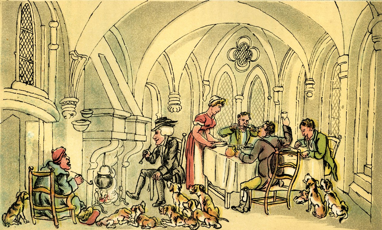 "Dr Syntax och den pensionerade rävjägaren" av Thomas Rowlandson