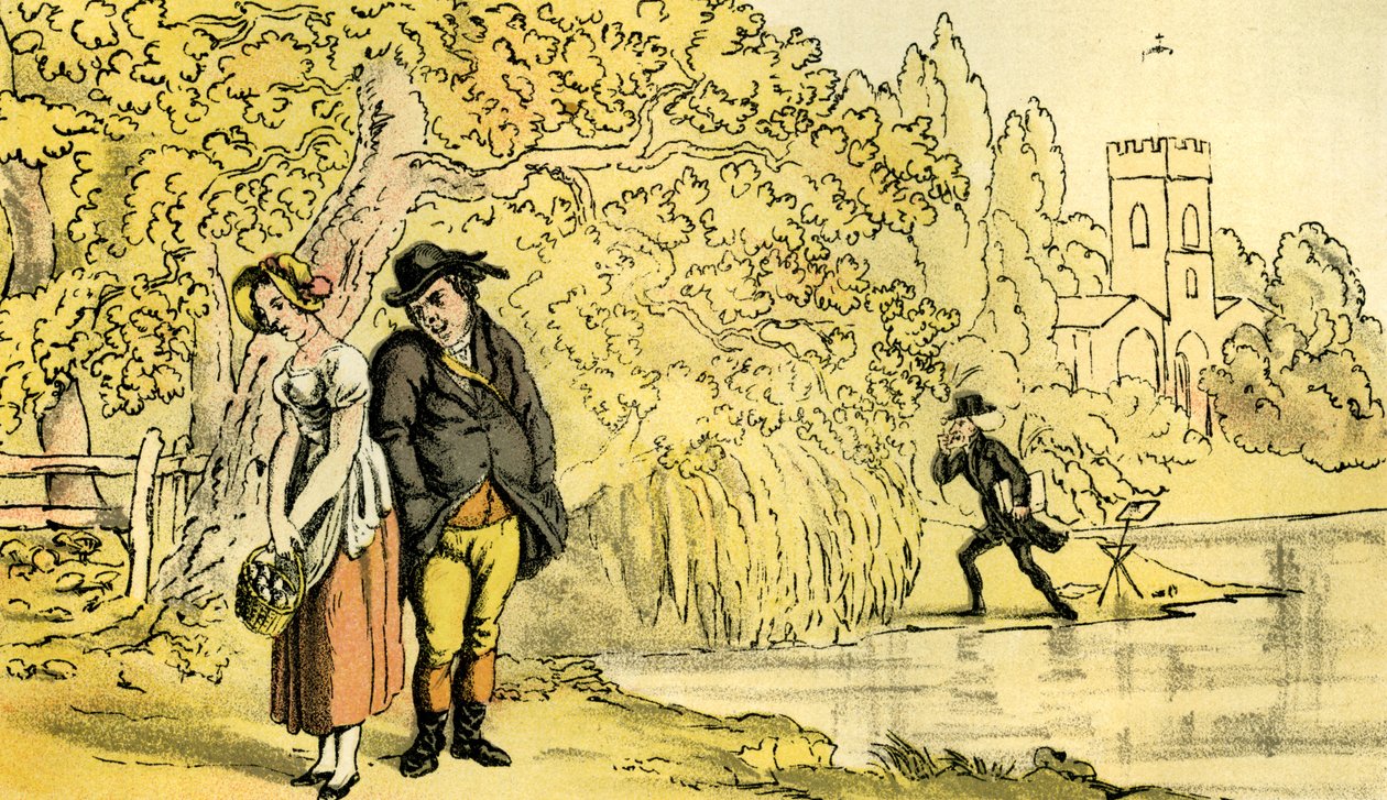"Dr Syntax gör en upptäckt" av Thomas Rowlandson