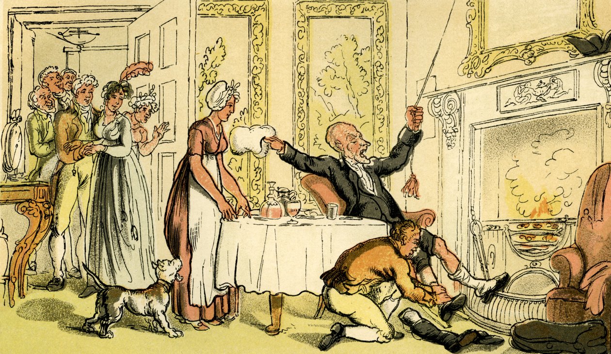 "Dr Syntax anser att en gentlemans hus är ett värdshus" av Thomas Rowlandson