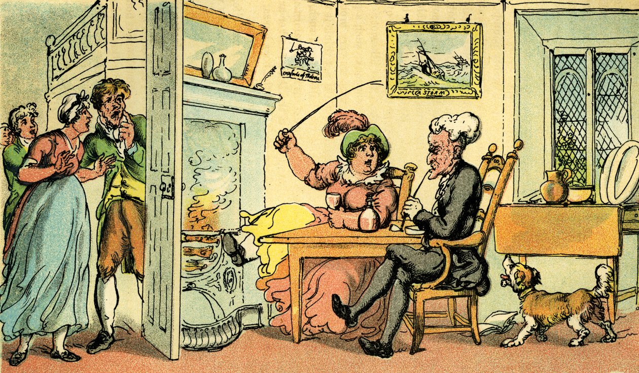 "Dr Syntax återvände från sin turné" av Thomas Rowlandson