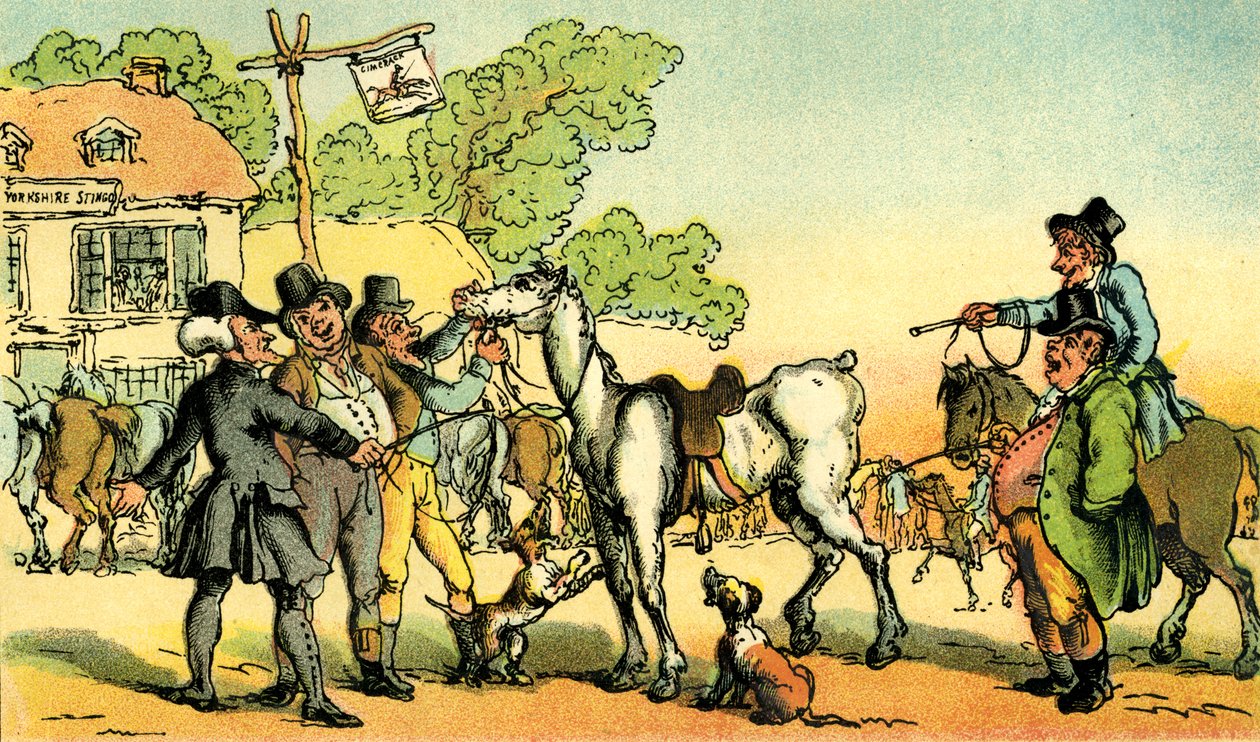 "Dr Syntax säljer Grizzle" av Thomas Rowlandson