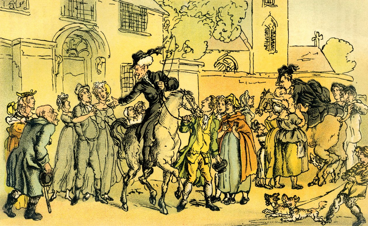 "Dr Syntax ger sig ut på sin andra turné" av Thomas Rowlandson