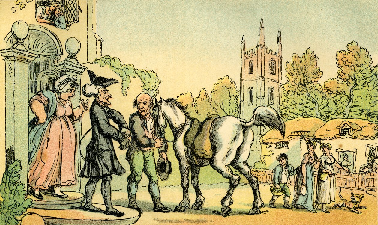 "Dr Syntax ger sig ut på sin turné till sjöarna" av Thomas Rowlandson
