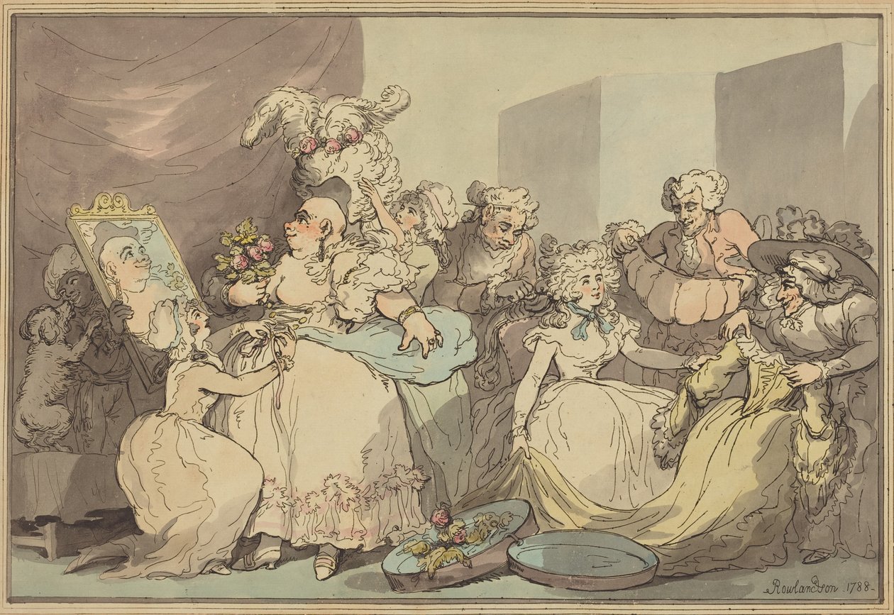 Klä sig inför en födelsedag av Thomas Rowlandson