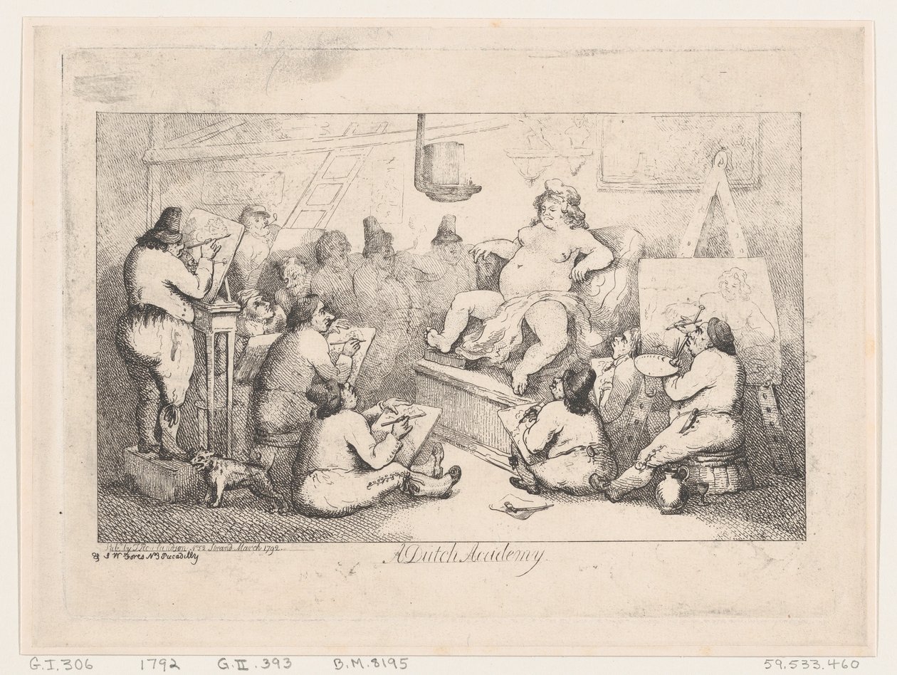 Dutch Academy, mars 1792, mars 1792. av Thomas Rowlandson