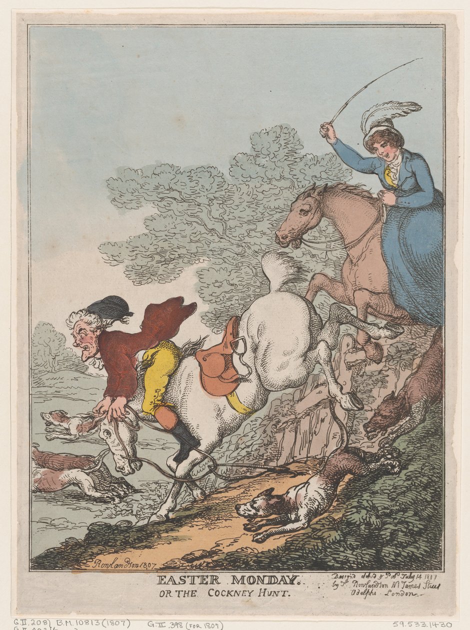 Annandag påsk, eller The Cockney Hunt, 14 juli 1807., 14 juli 1807. av Thomas Rowlandson