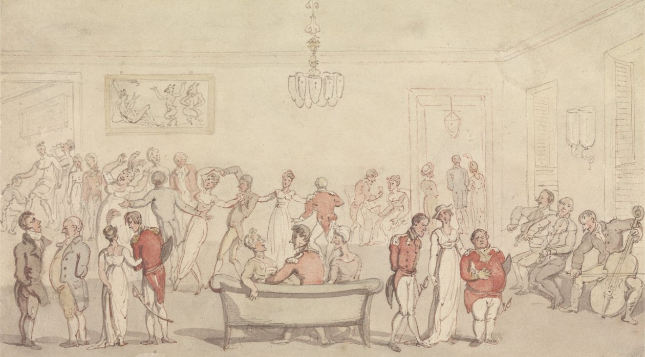 Elegant pardans av Thomas Rowlandson