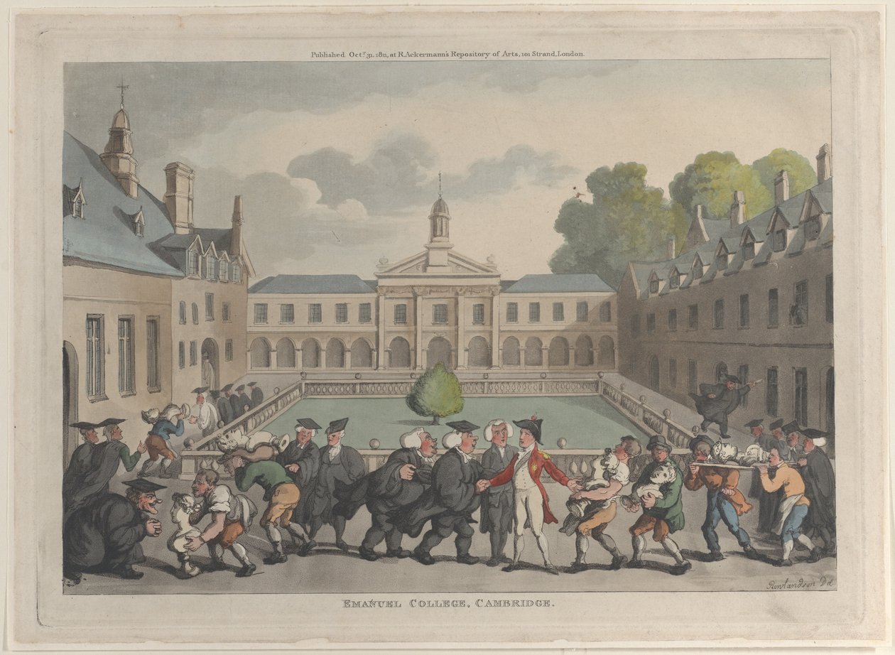 Emmanuel College, Cambridge, 31 oktober 1811, 31 oktober 1811. av Thomas Rowlandson