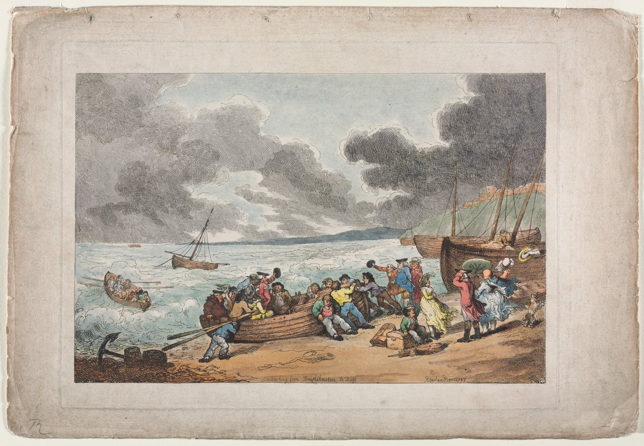 Ombordstigning från Brighthelmstone till Dieppe av Thomas Rowlandson