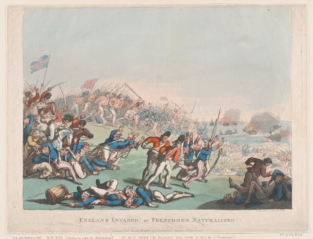 England invaderade eller fransmän naturaliserade, 1803., 1803. av Thomas Rowlandson