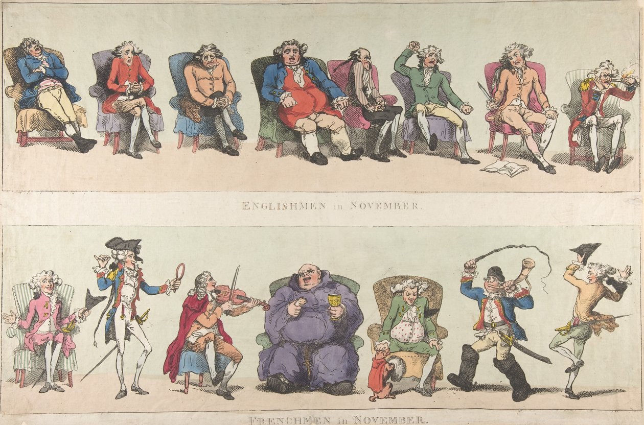 Engelsmän i november, fransmän i november, 25 november 1788., 25 november 1788. av Thomas Rowlandson