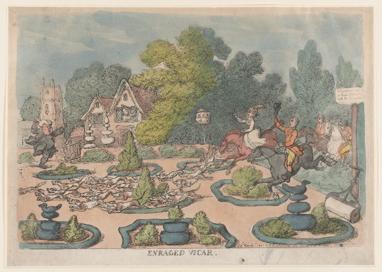 Rasande kyrkoherde, 1 mars 1807., 1 mars 1807. av Thomas Rowlandson