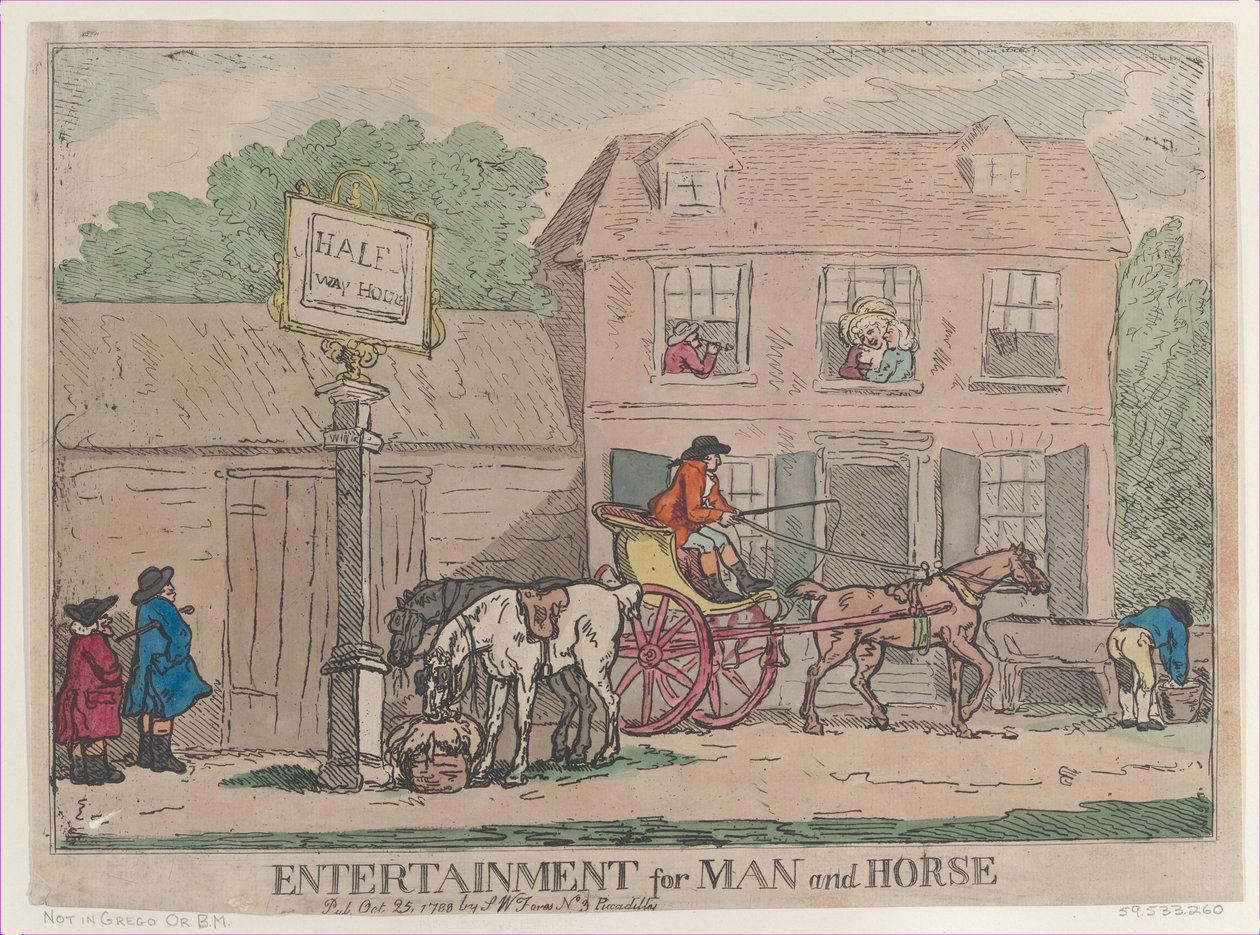 Underhållning för människa och häst, 25 oktober 1788., 25 oktober 1788. av Thomas Rowlandson