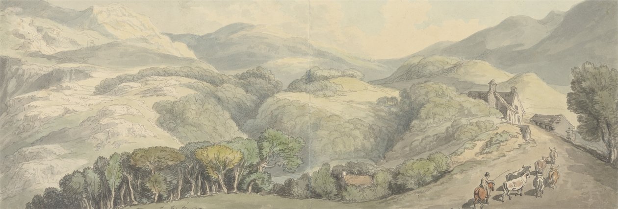 Ingång till Festiniog, Wales av Thomas Rowlandson