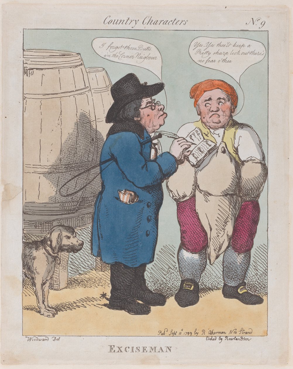 Exciseman, 10 september 1799., 10 september 1799. av Thomas Rowlandson