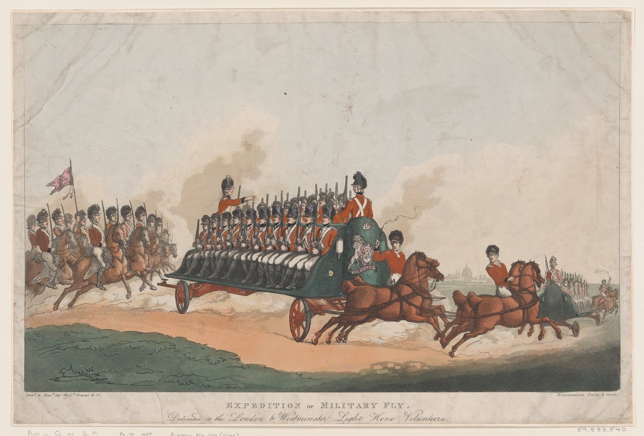 Expedition, eller militärflyg, 16 maj 1798, 16 maj 1798. av Thomas Rowlandson