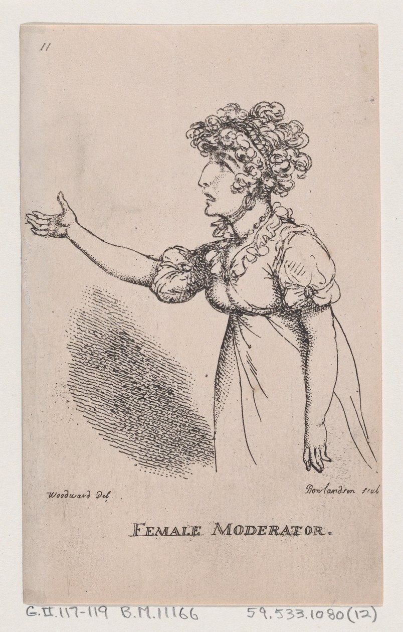 Kvinnlig moderator, 1808., 1808. av Thomas Rowlandson