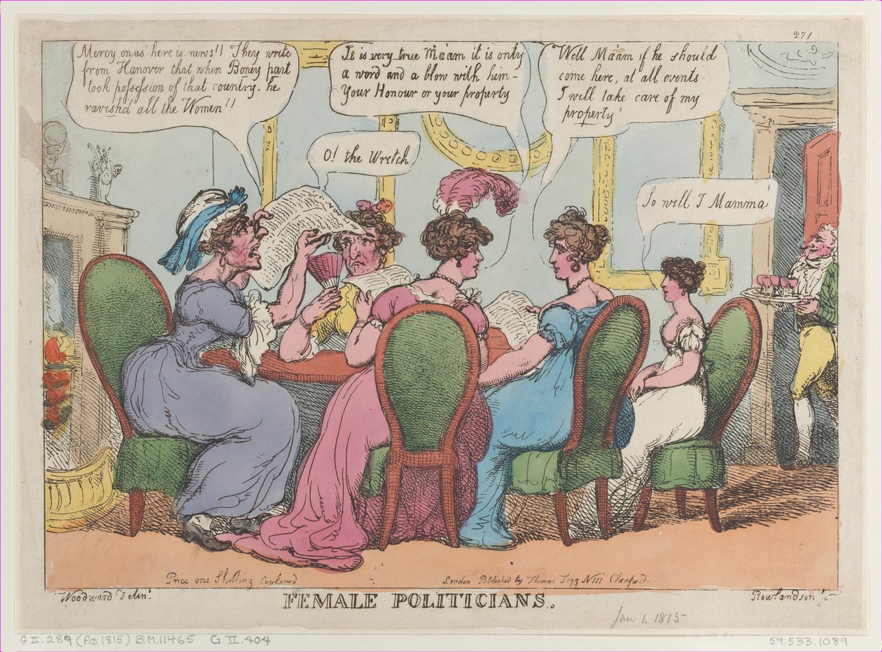 Kvinnliga politiker, 1 januari 1808., 1 januari 1808. av Thomas Rowlandson
