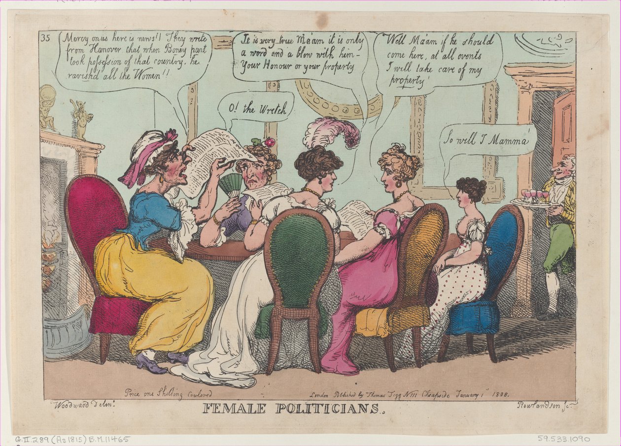 Kvinnliga politiker, 1 januari 1808., 1 januari 1808. av Thomas Rowlandson